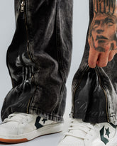 Jeans Baggy Con Cierres Statement
